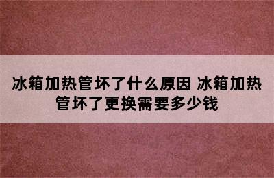 冰箱加热管坏了什么原因 冰箱加热管坏了更换需要多少钱